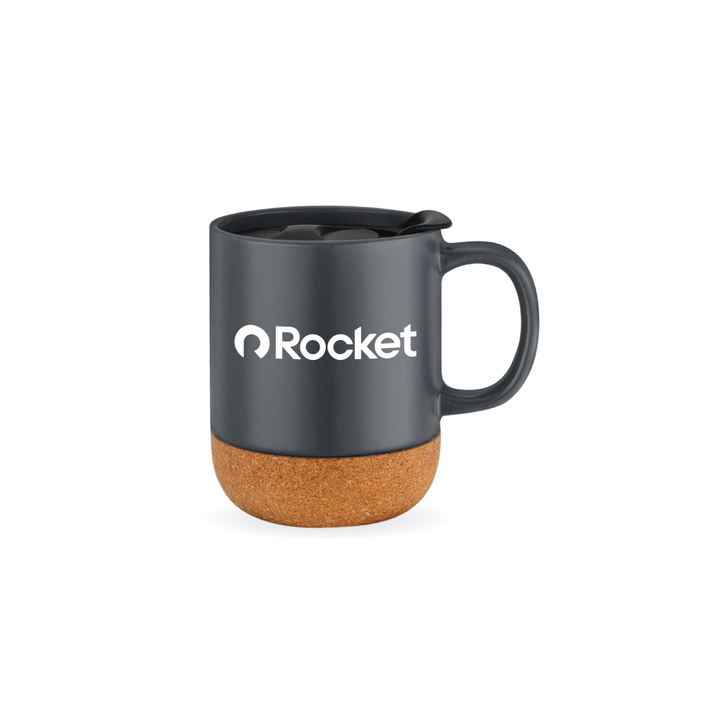 Rocket SipGrip 12oz Cork Base Ceramic Mug – Coffee (and Style) That Sticks Around!