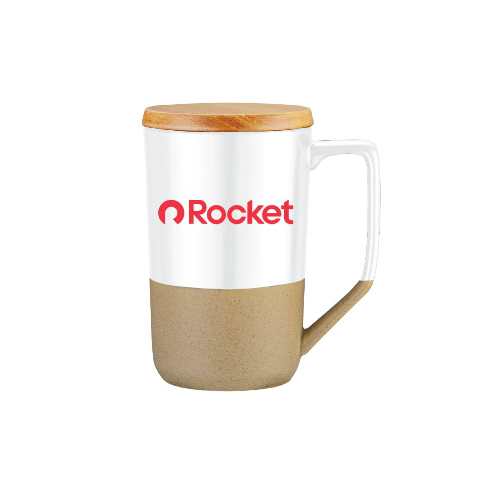StoryBrew 15oz Ceramic Mug with Wooden Lid – Sip, Savor, Swoon!