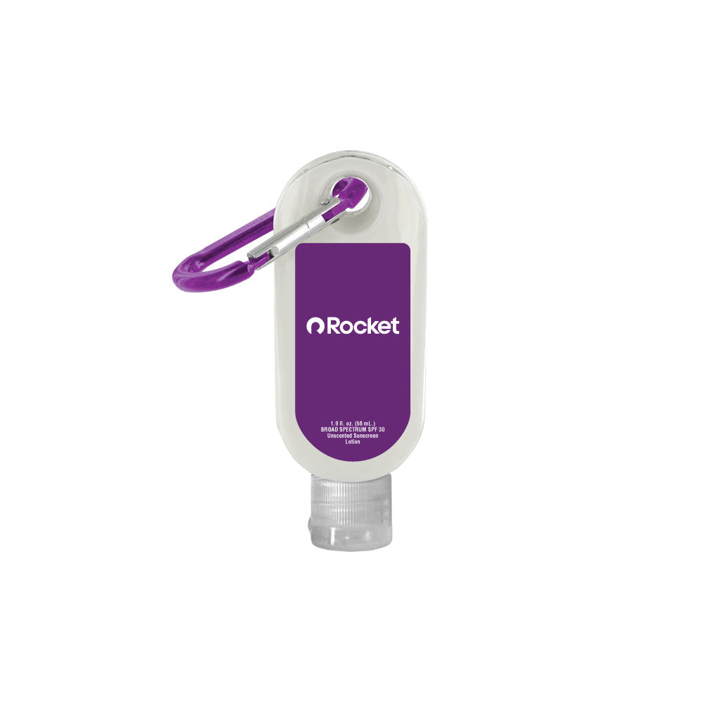 SunShield SPF 30 Sunscreen with Carabiner – Because Lobster-Red Isn’t Your Shade!